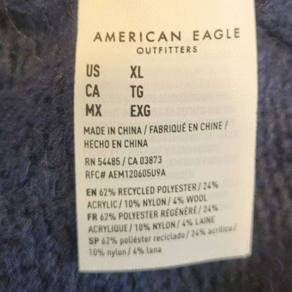 American Eagle NWT Slightly Cropped Sweater Size XL Women's - Picture 5 of 5